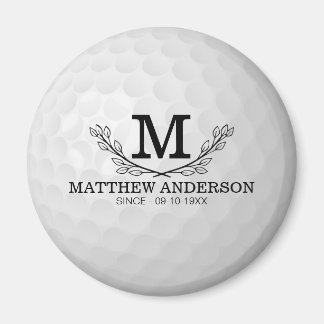 Imán Nombre del patrón de bola de golf personalizado Mo