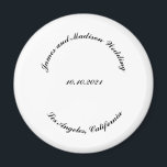 Imán Nombre del personalizar, boda de letras curvadas n<br><div class="desc">Nombre del personalizar, fecha de las letras negras curvadas imán boda, favor, favorece el texto personalizado, lo personaliza con su propio texto, información</div>