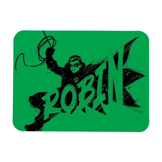Imán Nombre del Pincel de Tinta Robin (Horizontal)