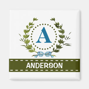 Imán Nombre delicado de la guirnalda y del arco de la