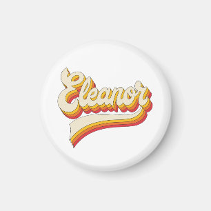 Imán Nombre Eleanor Diseño Retro Vintage Años 70