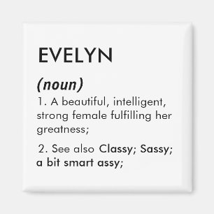 Imán Nombre Evelyn, Nombre editable, Nombre personaliza