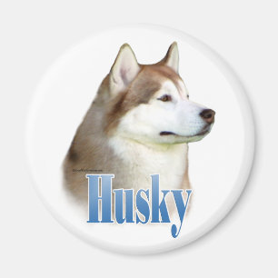 Imán Nombre Husky Siberiano Rojo - Magnet
