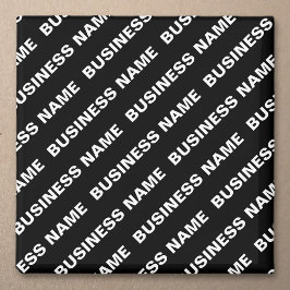 Imán Nombre modificable repetible negrita | Blanco negr