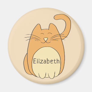 Imán Nombre para añadir gatos de Personalizado circular