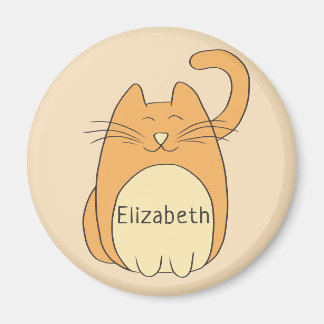 Imán Nombre para añadir gatos de Personalizado circular