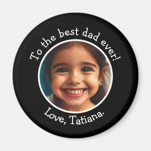 Imán Nombre personal de foto del Día del Padre Keepsake