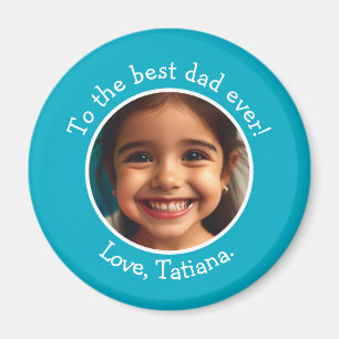 Imán Nombre personal de foto del Día del Padre Keepsake