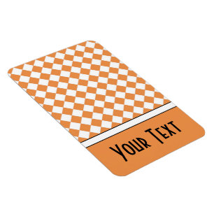 Imán Nombre personalizable Melocotón Naranja Diamante B