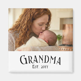 Imán Nombre Personalizado Abuela Regalo de Foto del Año