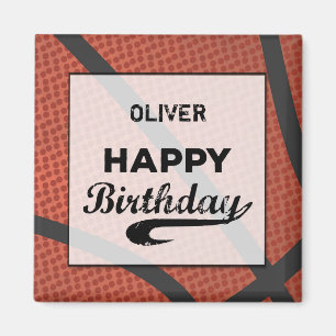 Imán Nombre personalizado Baloncesto Cumpleaños Bola Gr