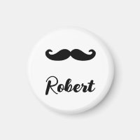 Nombre personalizado bigote de manillar negro