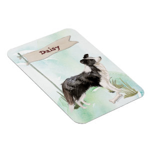 Imán Nombre personalizado Border Collie Perro mascota