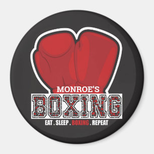 Imán NOMBRE Personalizado Boxer Boxer Glove Prighter