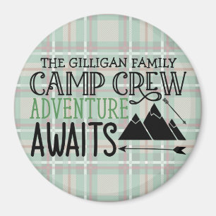 Imán NOMBRE personalizado Cabina Camping Adventure