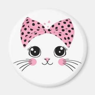 Imán Nombre personalizado Cara de gato recortada