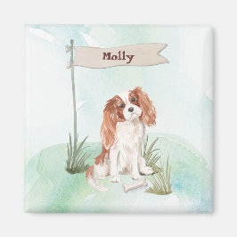 Imán Nombre personalizado Cavalier King Charles Spaniel