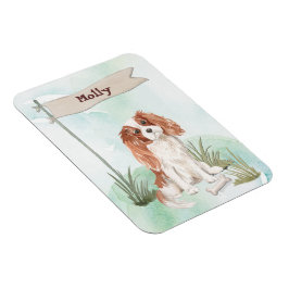 Imán Nombre personalizado Cavalier King Charles Spaniel