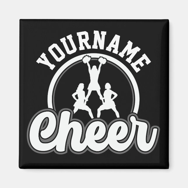 Imán NOMBRE Personalizado Cheer equipo Varsity CheerLea (Frente)