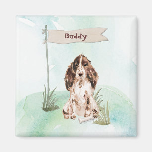 Imán Nombre personalizado Cocker Brown Mascota Perro