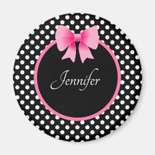 Imán Nombre personalizado Cute rosado plegado