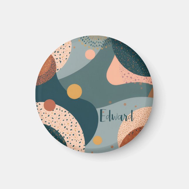 Imán Nombre personalizado de Boho (Frente)