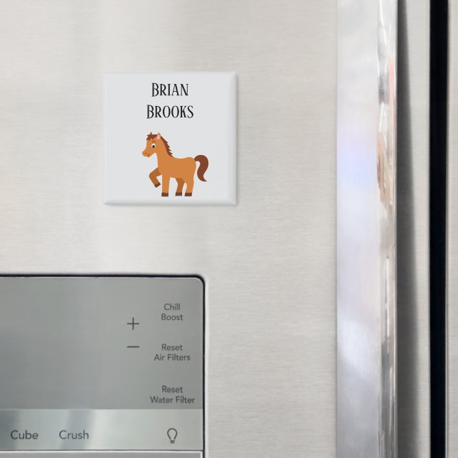 Imán Nombre personalizado de caballo pequeño (In situ (nevera))