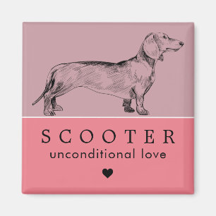 Imán Nombre personalizado de cachorro de perro