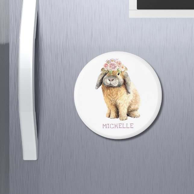 Imán Nombre personalizado de Conejo de Conejo de Conejo (Subido por el creador)