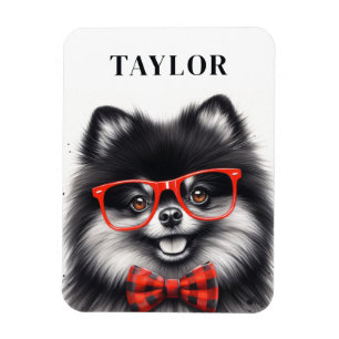 Imán Nombre personalizado de gafas de nervio rojas cúpu