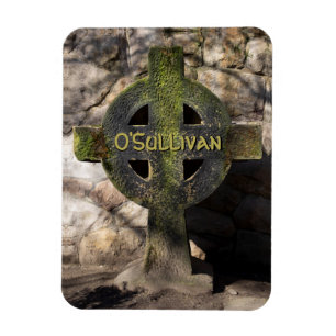 Imán Nombre personalizado de la cruz celta de piedra ta