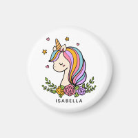 Nombre Personalizado De Unicorn Cute Whimsical Gir