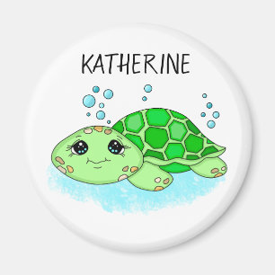 Imán Nombre personalizado del Personalizado de tortuga