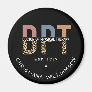 Imán Nombre personalizado DPT Médica de la terapia físi