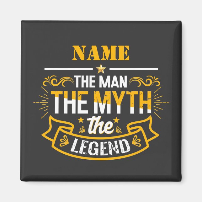 Imán Nombre Personalizado El Hombre El Mito La Leyenda (Frente)
