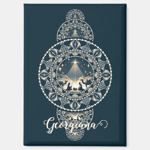 Imán Nombre personalizado Estrella sagrada del Mandala