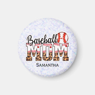 Imán Nombre personalizado Mamá de béisbol Día de la M