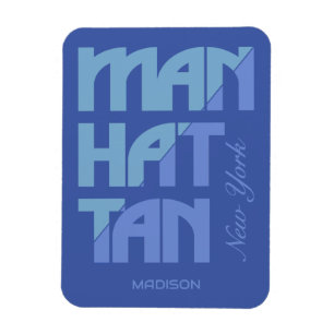 Imán Nombre personalizado Manhattan Nueva York