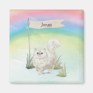 Imán Nombre personalizado Mascota de gato persa