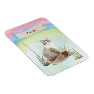 Imán Nombre personalizado Mascota siberiano de gato