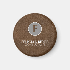 Imán Nombre Personalizado Mínimo Chocolate Marrón