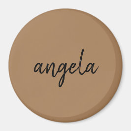 Imán Nombre personalizado moderno de estilo marrón