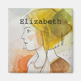 Imán Nombre personalizado monogramado lindo regalo colo