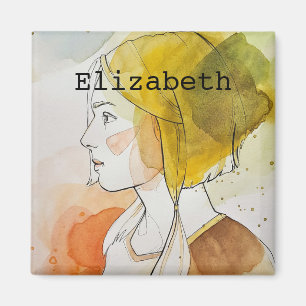 Imán Nombre personalizado monogramado lindo regalo colo