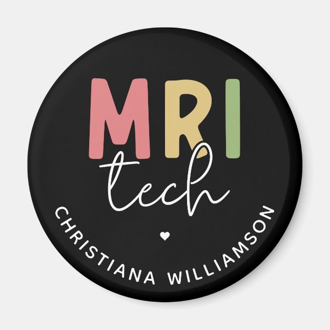Imán Nombre personalizado MRI Tech | Regalos Tecnológic (Frente)