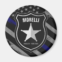 NOMBRE Personalizado Oficial de Policía Sheriff Co