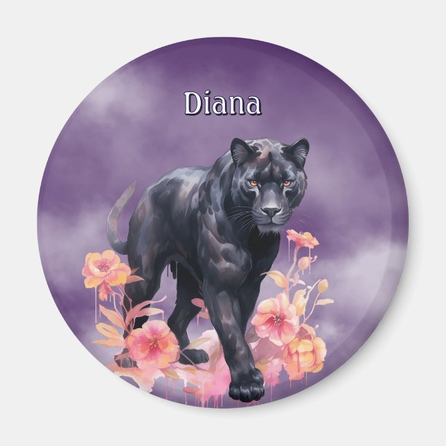 Imán Nombre personalizado Pantera Negra (Frente)