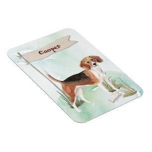 Imán Nombre personalizado Perro Mascota Beagle