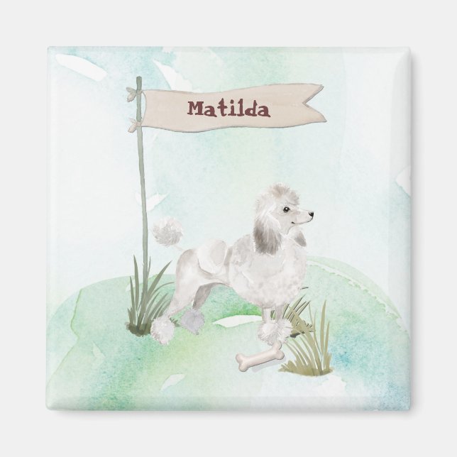 Imán Nombre personalizado perro Mascota de cangrejo bla (Frente)