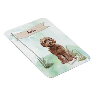 Imán Nombre personalizado Perro Mascota de Cockapoo mar